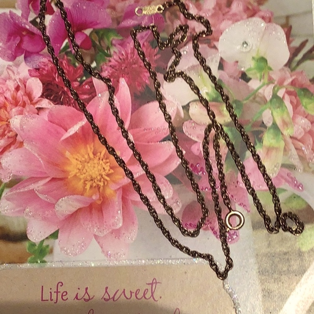 BAB 1/20 12 KT GF 24” CHAIN, SIGNED.